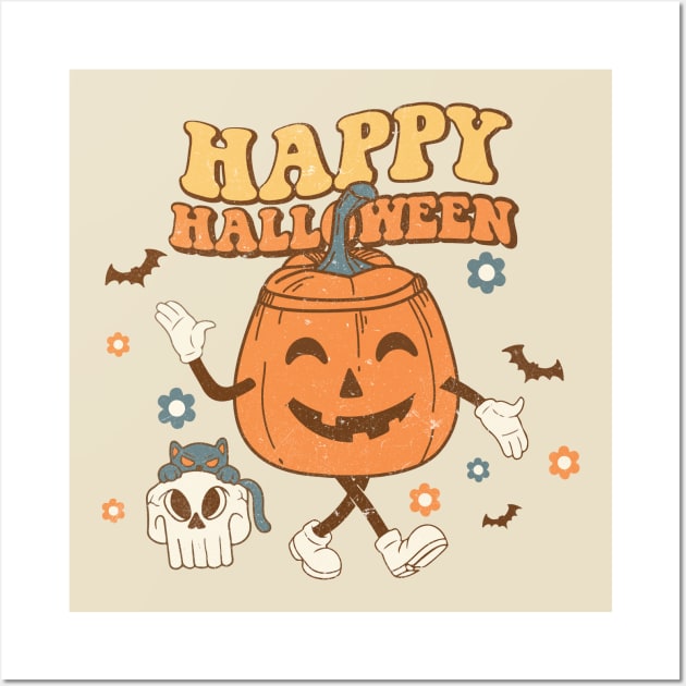 Happy Halloween Pumpkin Party Wall Art by ivaostrogonac